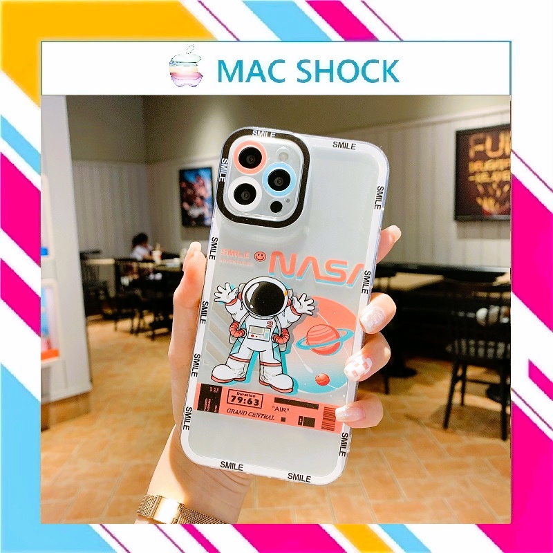 Ốp Phi Hành Gia Iphone viền vuông 8 plus/X/Xsmax/11/11 Pro Max /12 Pro Max/13/13 Pro Max