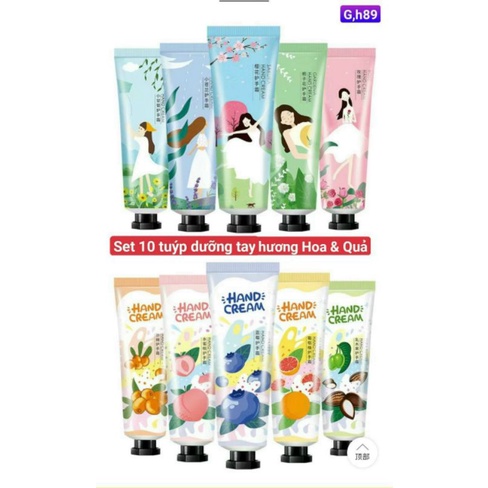 Set Hộp 10 Tuýp Kem dưỡng da tay Maycreate Flower of Story Perfumed Hand Essence