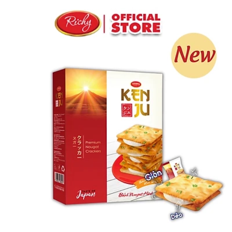 Bánh Quy Richy KENJU giòn nhân kem dẻo 186g-300g - hương vị Nhật