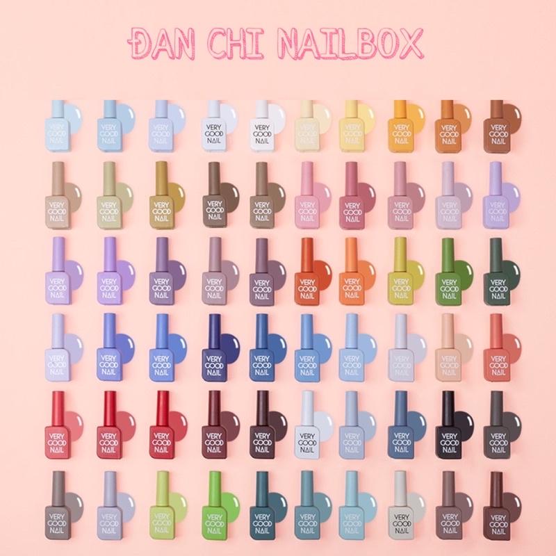 Nailbox Móng Úp Thiết Sẵn Mẫu Sơn Trơn Bản 60 Màu Hot