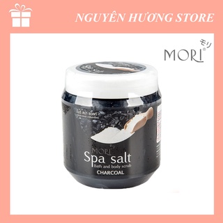 Muối Tắm Mori Spa Salt than hoạt tính700gr, muối tắm Spa Mori than tre