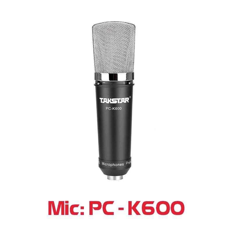 Combo thu âm, livestream chuyên nghiệp  Mic Takstar PC K600, Soundcard Icon Upod Pro, Tai nghe TS2260 [BH 1 NĂM]