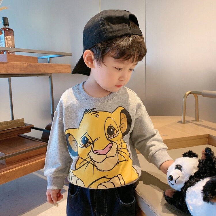 Áo khoác Áo Sweater in họa tiết hoạt hình phong cách Hàn quốc cho bé trai