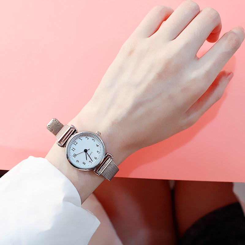 Đồng Hồ Nữ Chính Hãng Ulzzang TD3 Dây Thép Lưới Cao Cấp Kiểu Dáng Thời Trang Học Sinh Sinh Viên Đẹp Giá Rẻ