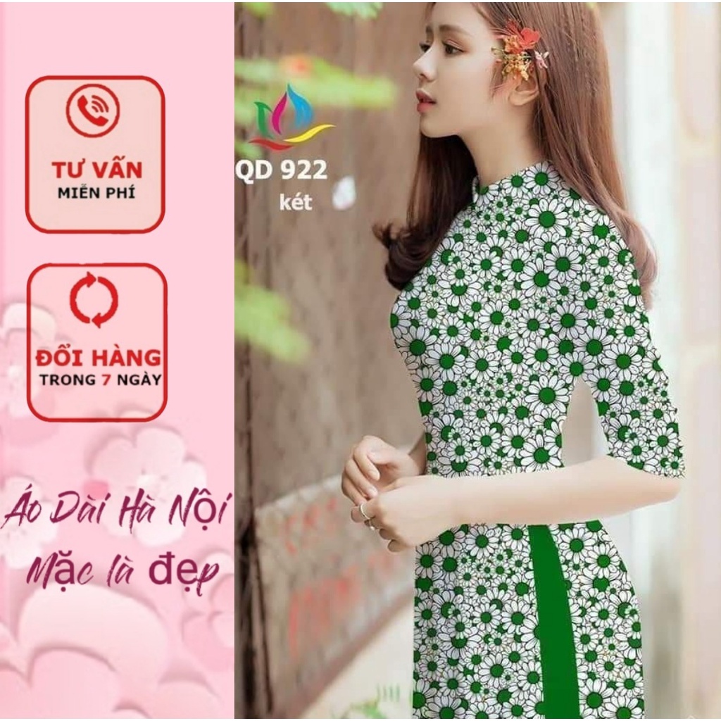 *Áo dài in hoa cúc đủ màu xinh - Áo Dài Hà Nội