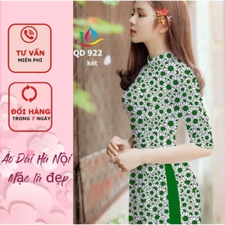 Áo dài in hoa cúc đủ màu xinh - Áo Dài Hà Nội