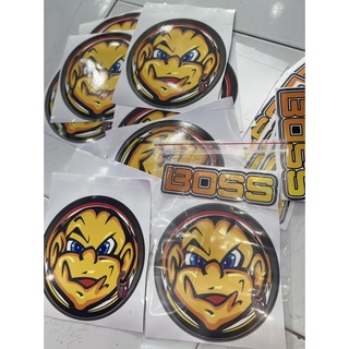 Tem mặt trời boss dán phía sau xe may