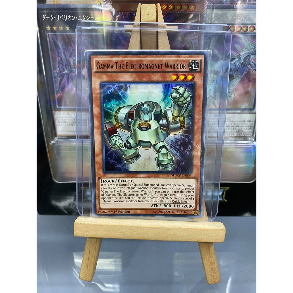 [ Dưa Hấu Yugioh] Lá bài thẻ bài Gamma The Electromagnet Warrior – Super Rare - Tặng bọc bài nhựa bảo quản