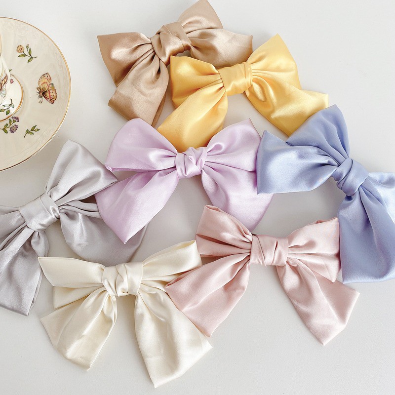 Kẹp Tóc Hình Nơ Đơn Giản Phong Cách Hàn Quốc Cho Bé Gái