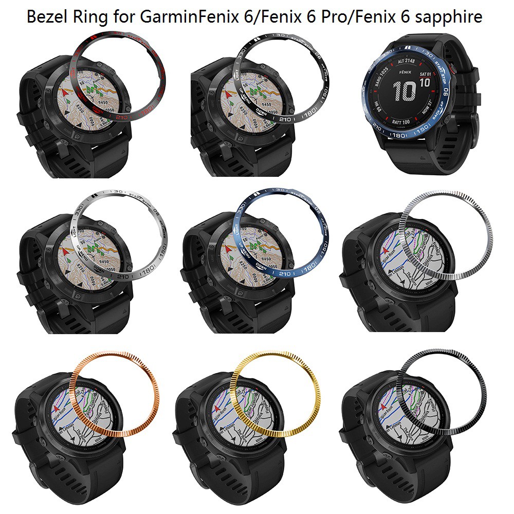 Viền thép không gỉ bảo vệ mặt đồng hồ thông minh cho Garmin Fenix 6/Fenix 6 Pro/Fenix ​​6 Sapphire