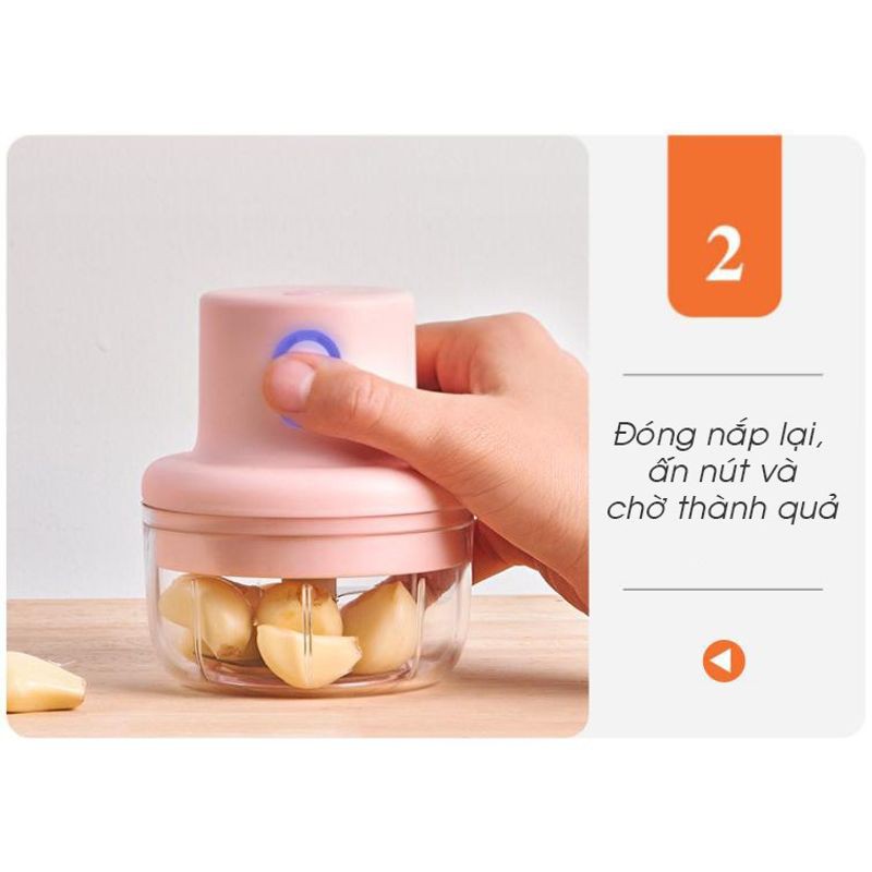 Máy xay đa năng cầm tay nhỏ gọn mini food chopper,máy xay mini tự động dùng sạc,tiện dụng dễ sử dụng,dễ vệ sinh