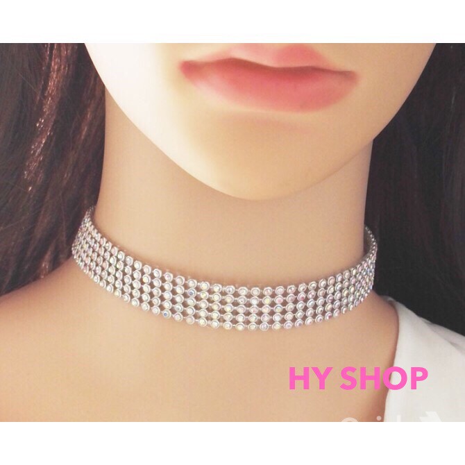 vòng cổ choker đính kim nhiều size