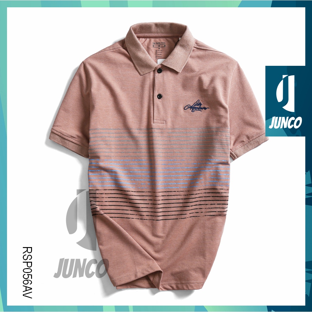 Áo thun nam polo JUNCO RSP056 màu Trắng, Xanh, Nâu