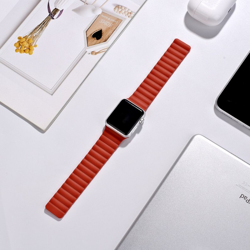 Dây silicone khóa kim loại thích hợp cho đồng hồ Apple Watch Ultra 8 7 6 5 4 3 2 1 Se 38mm 42mm  40mm 44mm