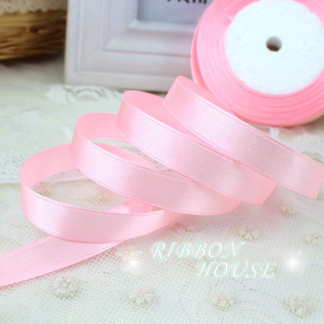 Cuộn dây ruy băng màu hồng dùng trang trí dài 22m đa năng