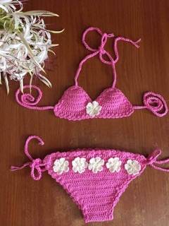 Bikini len sợi handmade cho bé