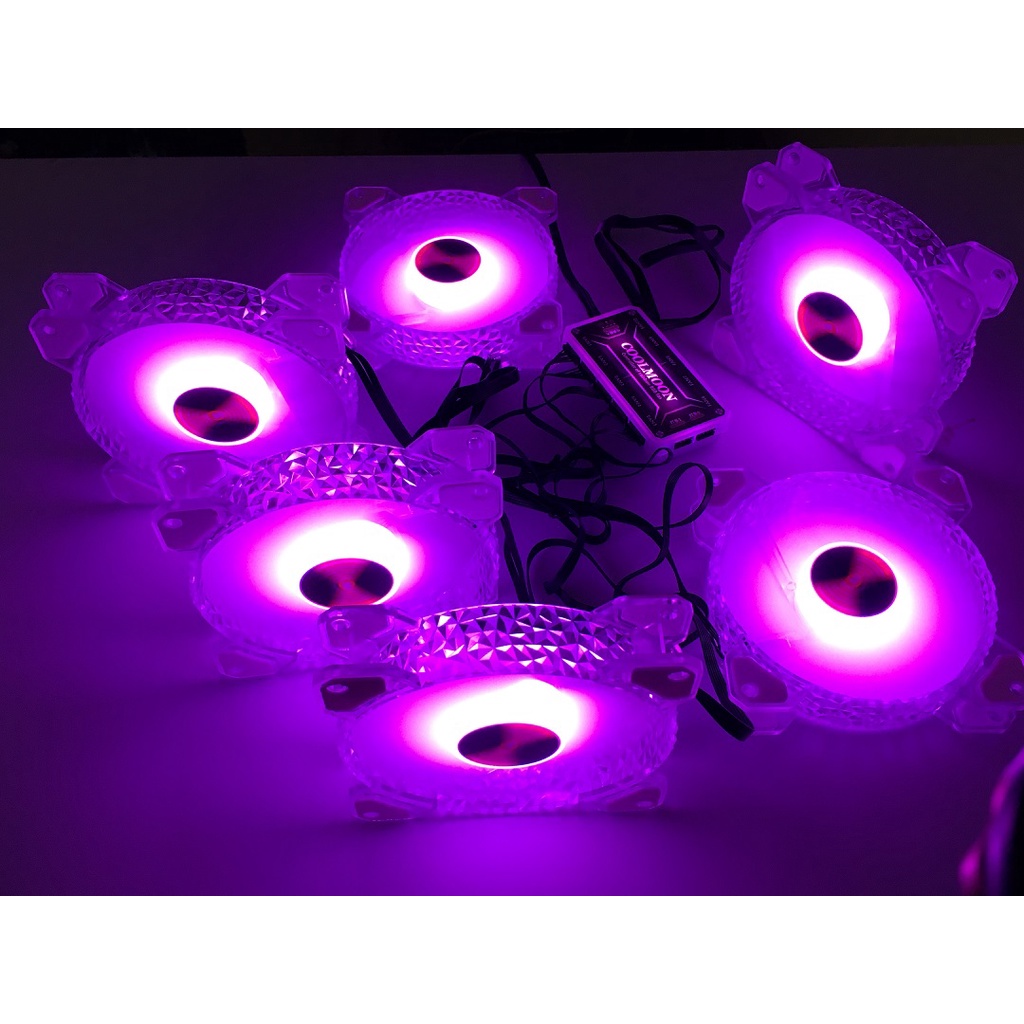 Quạt Tản Nhiệt, Fan Case Led RGB Coolmoon D1 - Đồng Bộ Hub Coolmoon