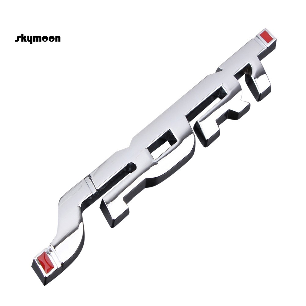 Miếng dán trang trí xe hơi hình chữ Sport 3D bằng kim loại sáng tạo