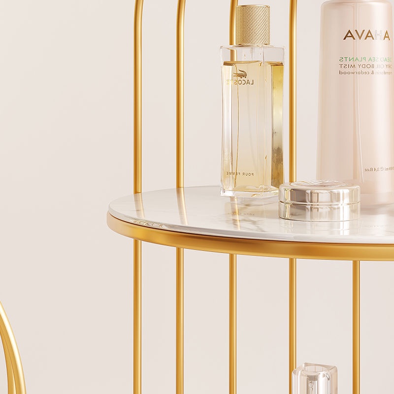 Kệ để đồ Mỹ Phẩm để Bàn Giá để đồ đôi Giá để đồ Sắt Hình Lồng Chim Lưu Trữ Cao Cấp Nhẹ Sang Trọng Giá để đồ Nhiều Tầng Phòng Khách Phòng Tắm Giá đồ Dùng Nhà Tắm