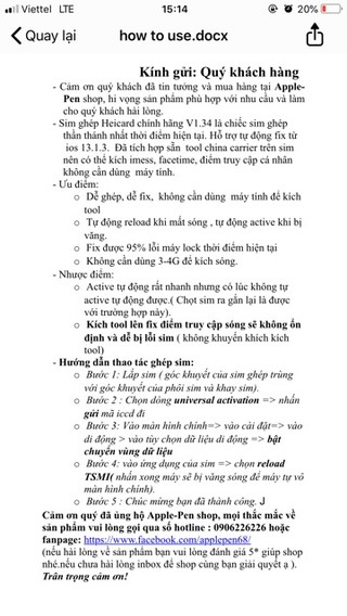 Sim ghép heicard V 1.34 Chính Hãng fix auto tool