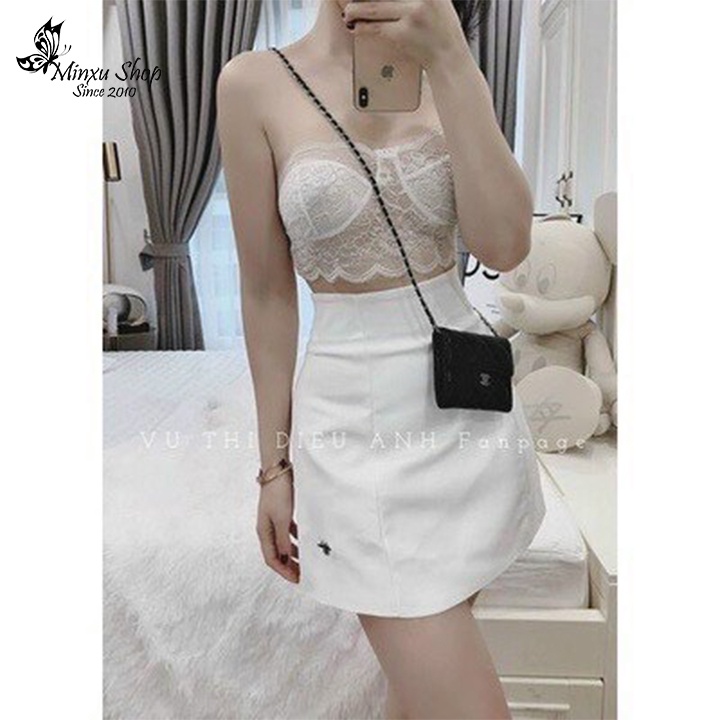 Quần sooc nữ giả chân váy - quần short nữ thời trang khóa lưng vải tuyết mưa cao cấp họa tiết con ong đủ size mã QO