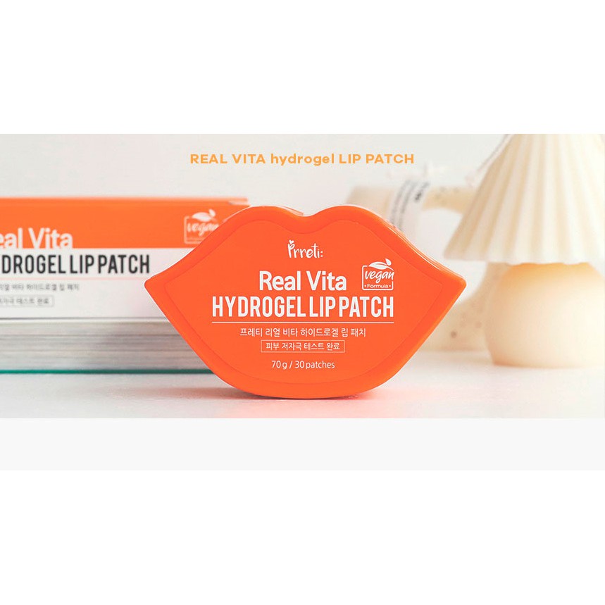 Mặt Nạ Môi Prreti Real Vita Hydrogel Lip Patch 30 Miếng