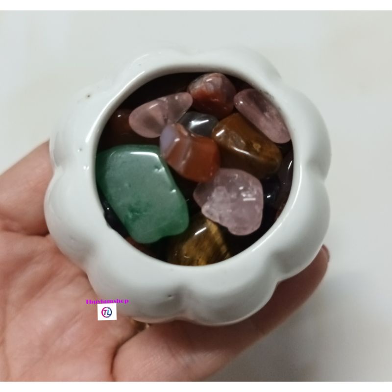 Hủ đá thanh tẩy, lan tỏa năng lượng tích cực dùng đặt bàn làm việc giúp cv thuận lợi  thu hút tài lộc, may mắn