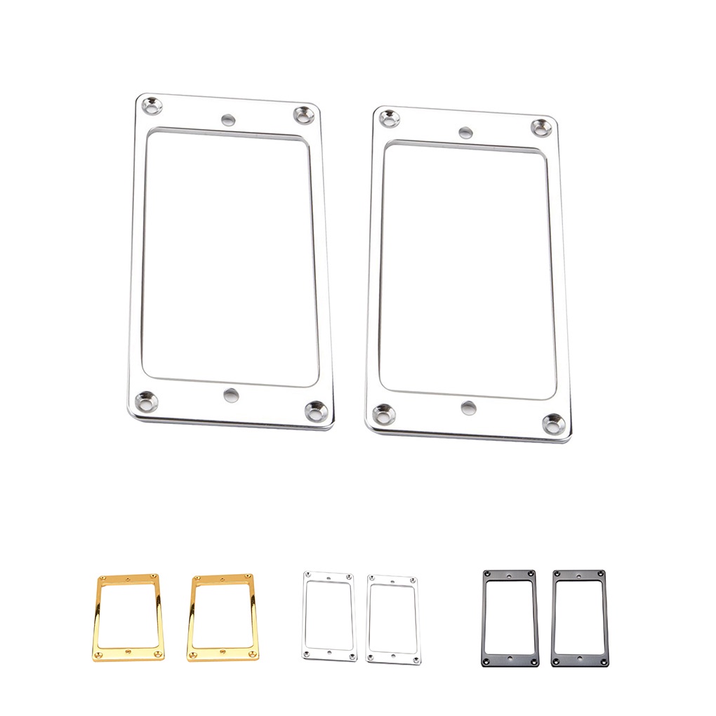 [GLOBAL] 2PCS Metal Electric Guitar Pickup Humbucker Flat Base Mounting Ring Inside Frame Musical Instrument Accessory