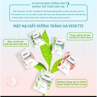 Set 5 mặt nạ giấy dưỡng trắng da Vedette 25g