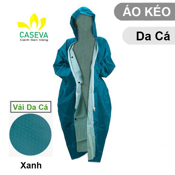 Áo Mưa Măng Tô Nữ BÍT Kín Có Dây Kéo Khóa