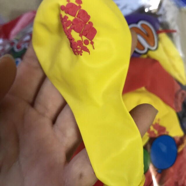 Sỉ 100 quả bóng bay CHÚC MỪNG NĂM MỚI nhiều màu siêu dai