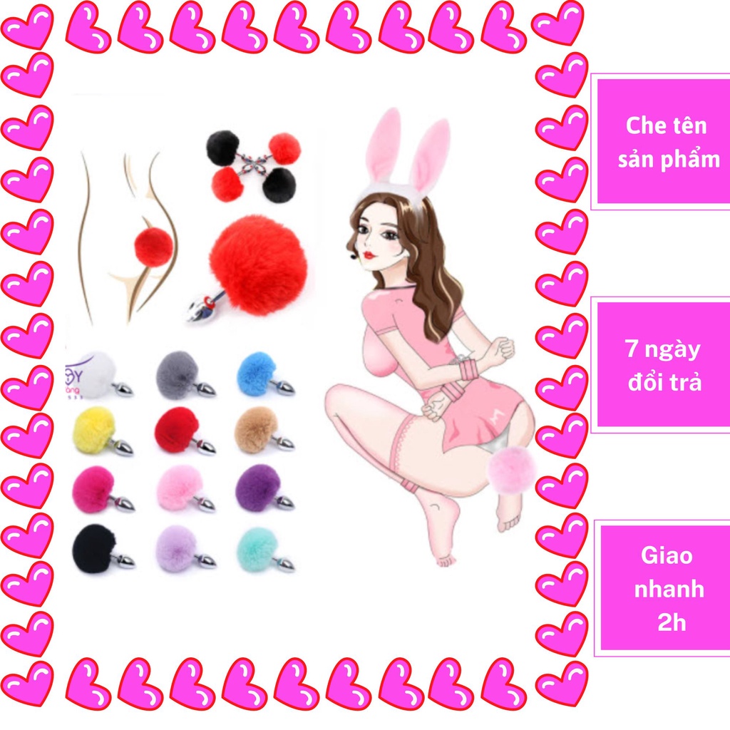 Cosplay quần lót đuôi thỏ và đuôi thỏ có đầu đút 2.65cm tại Swinglove