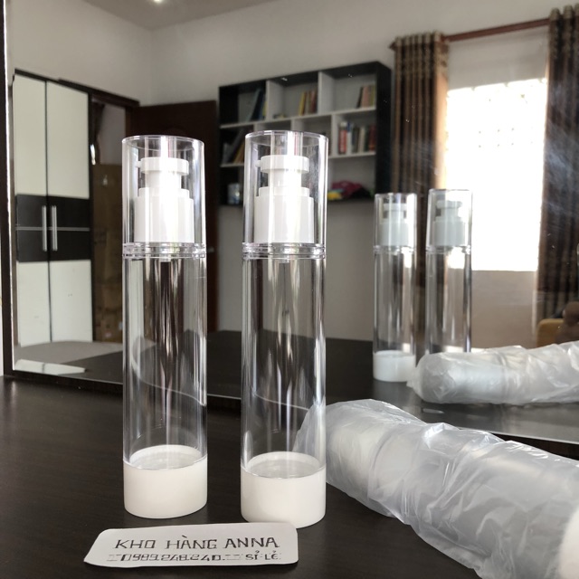CHAI LỌ 100ml HÚT CHÂN KHÔNG - CHAI XỊT TRONG SUỐT CHIẾT MỸ PHẨM - LỌ XỊT NƯỚC PHUN SƯƠNG / XỊT GIỌT SERUM , nước hoa