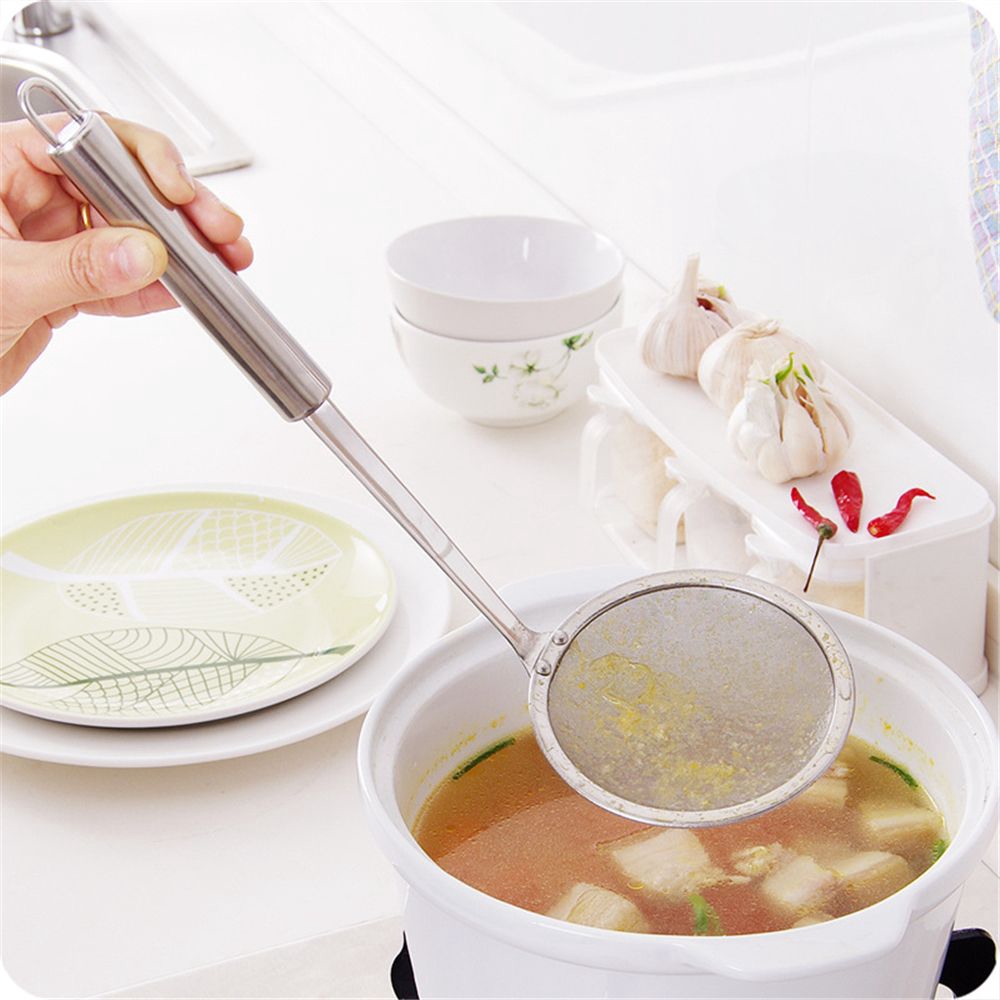 Vá vớt thực phẩm cán dài tiện lợi