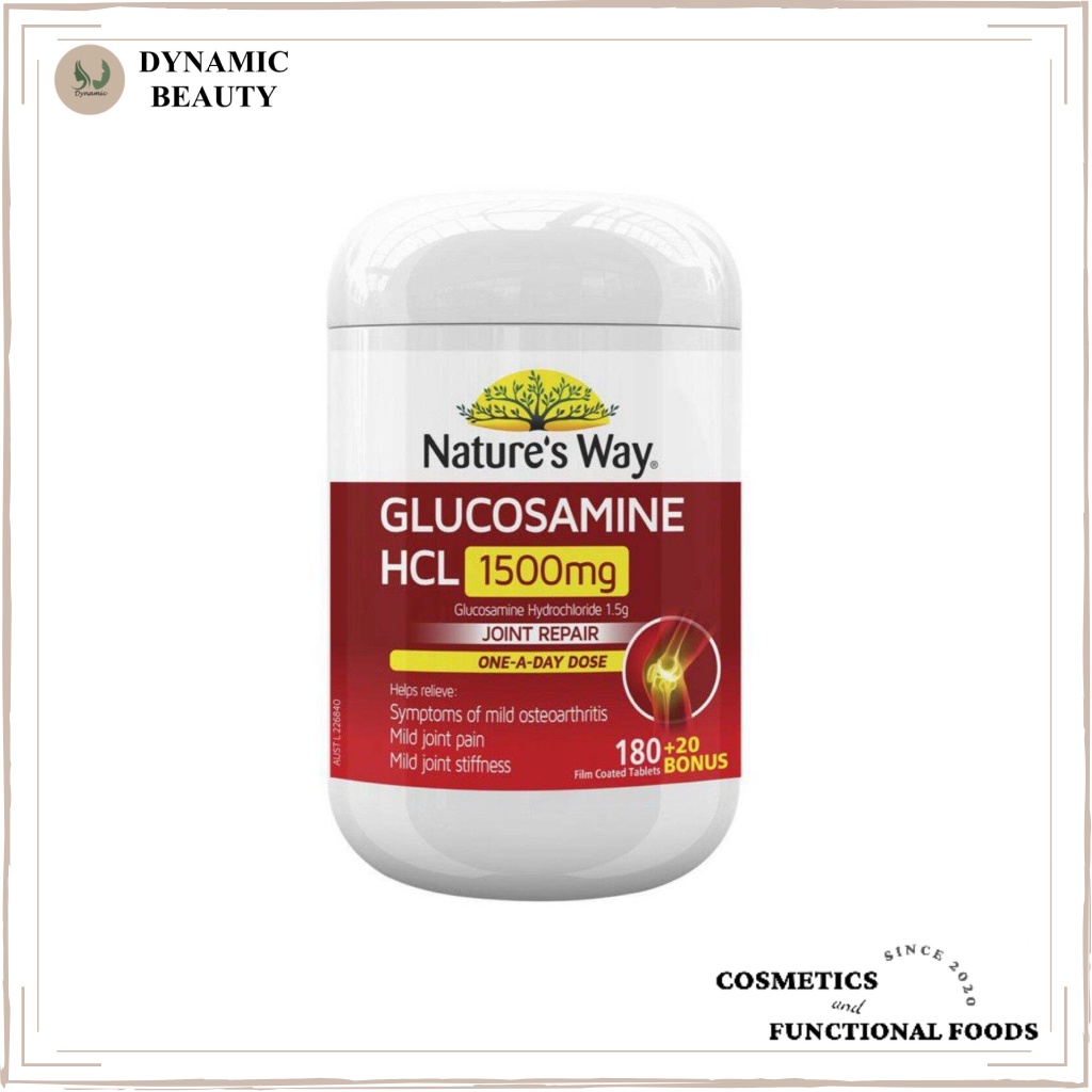 [Hàng chuẩn Úc] Viên uống bổ xương khớp Nature’s way glucosamine hcl 1500mg joint repair 200 viên của Úc