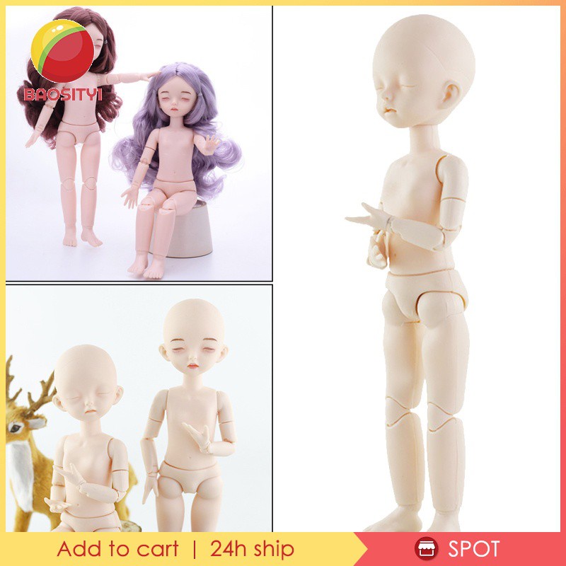 [Baosity1] Búp Bê BJD Khớp Nối Với Mắt Ngủ Kèm Phần Đầu Tỉ Lệ 1 / 6