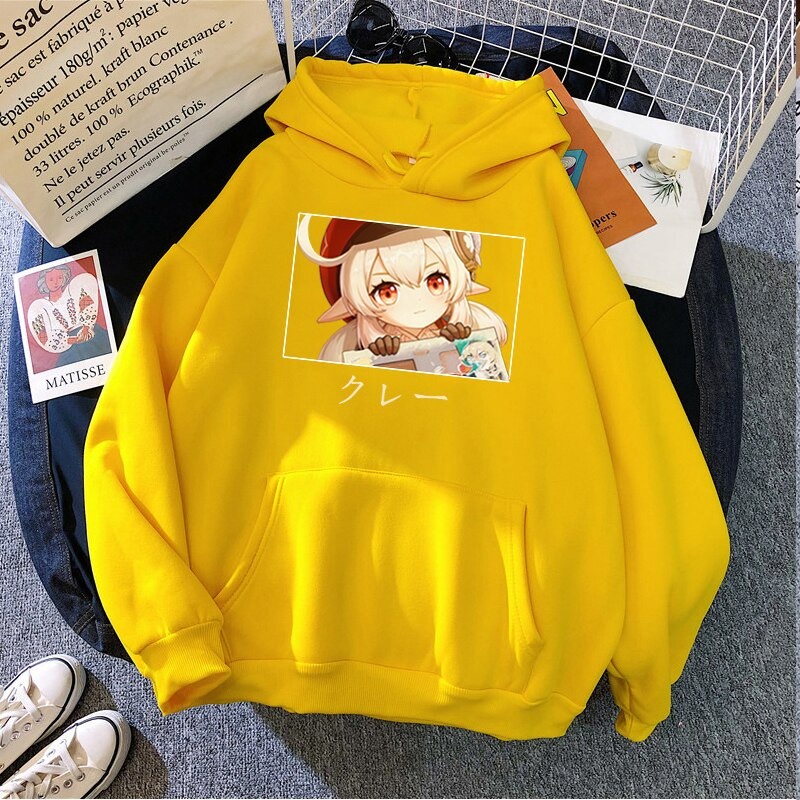 Áo Hoodie thời trang Nữ Quá Khổ Áo Khoác Genshin Tác Động Anime