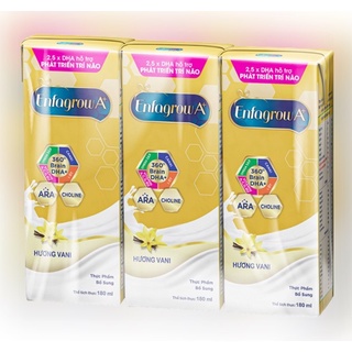 Lốc 3 hộp sữa bột pha sẵn Enfagrow A+4 hương Vani 180ml