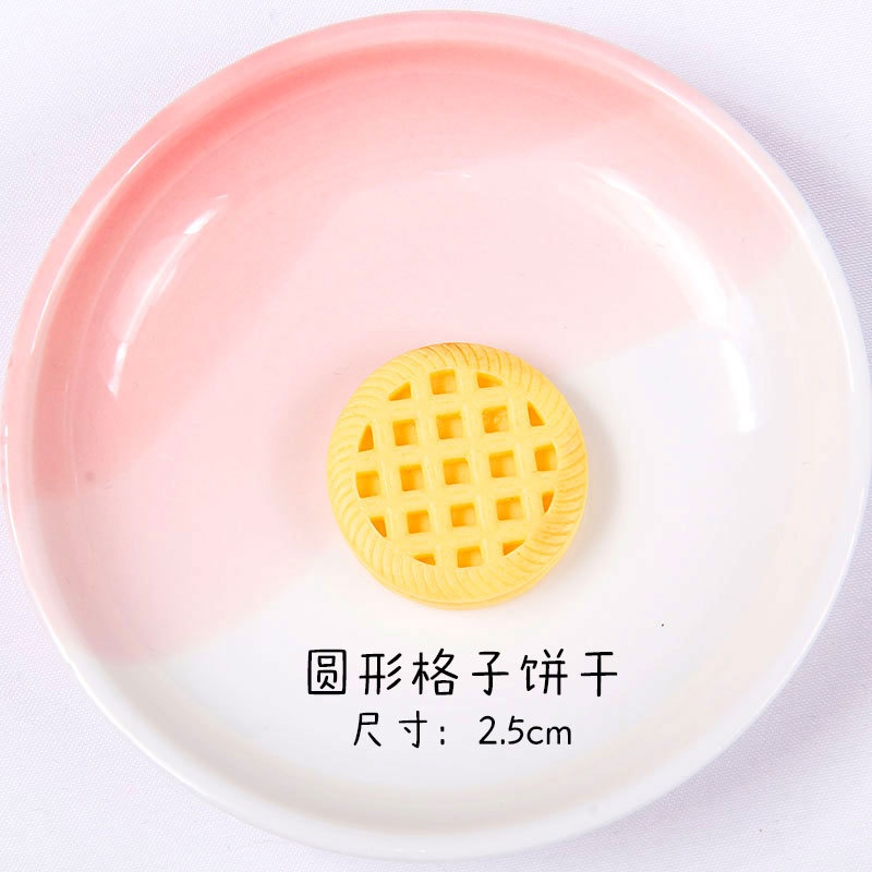 Set 10 Móc Khóa / Điện Thoại Hình Bánh Waffle Bằng Nhựa Resin Diy
