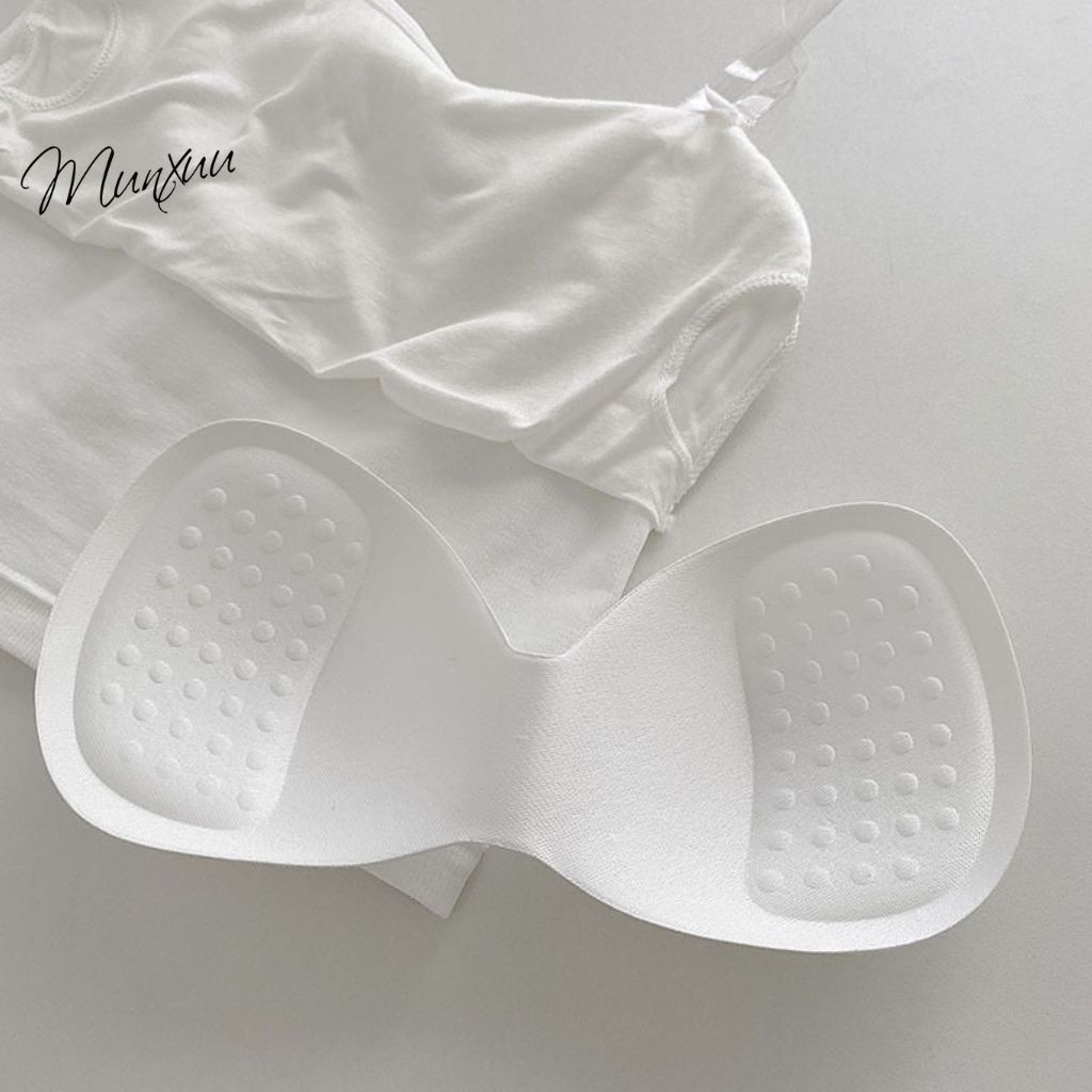 Áo bra nữ chất cotton mềm MUNXUU, phối nơ ngực xinh có đệm lót tặng kèm dây áo - BR18