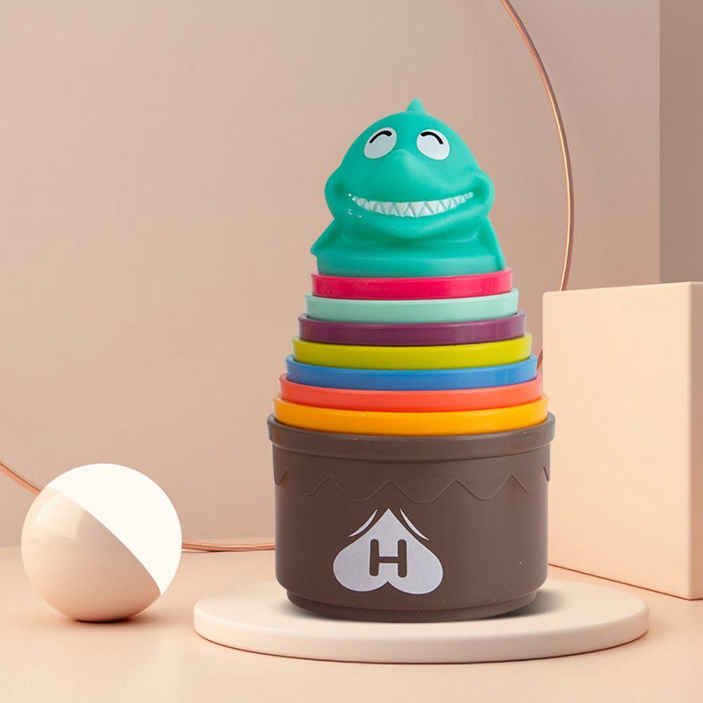 CHOOKEY Bộ Đồ Chơi Cốc Xếp Chồng Màu Cầu Vồng Giáo Dục Cho Bé