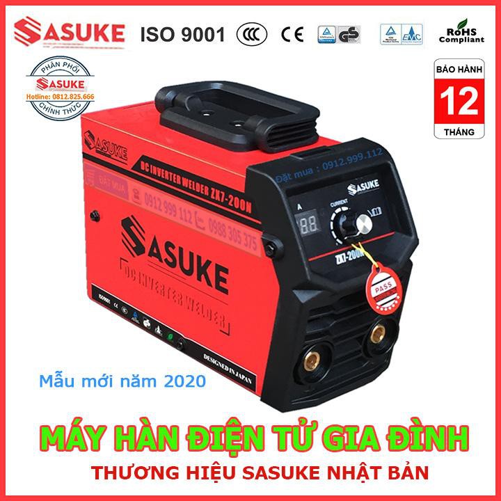 Máy hàn điện tử mini inverter Sasuke mã ZX7-200N ( Đầy đủ phụ kiện, dây hàn, dây mass, mặt nạ, găng tay da, que hàn)