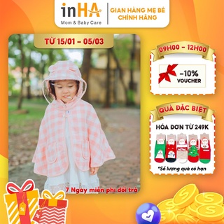 Áo choàng đa năng OME có kèm tấm chắn chất liệu vải xô thoáng mát, mềm đẹp freesize dành cho bé từ 0 đến 7 - 8 tuổi