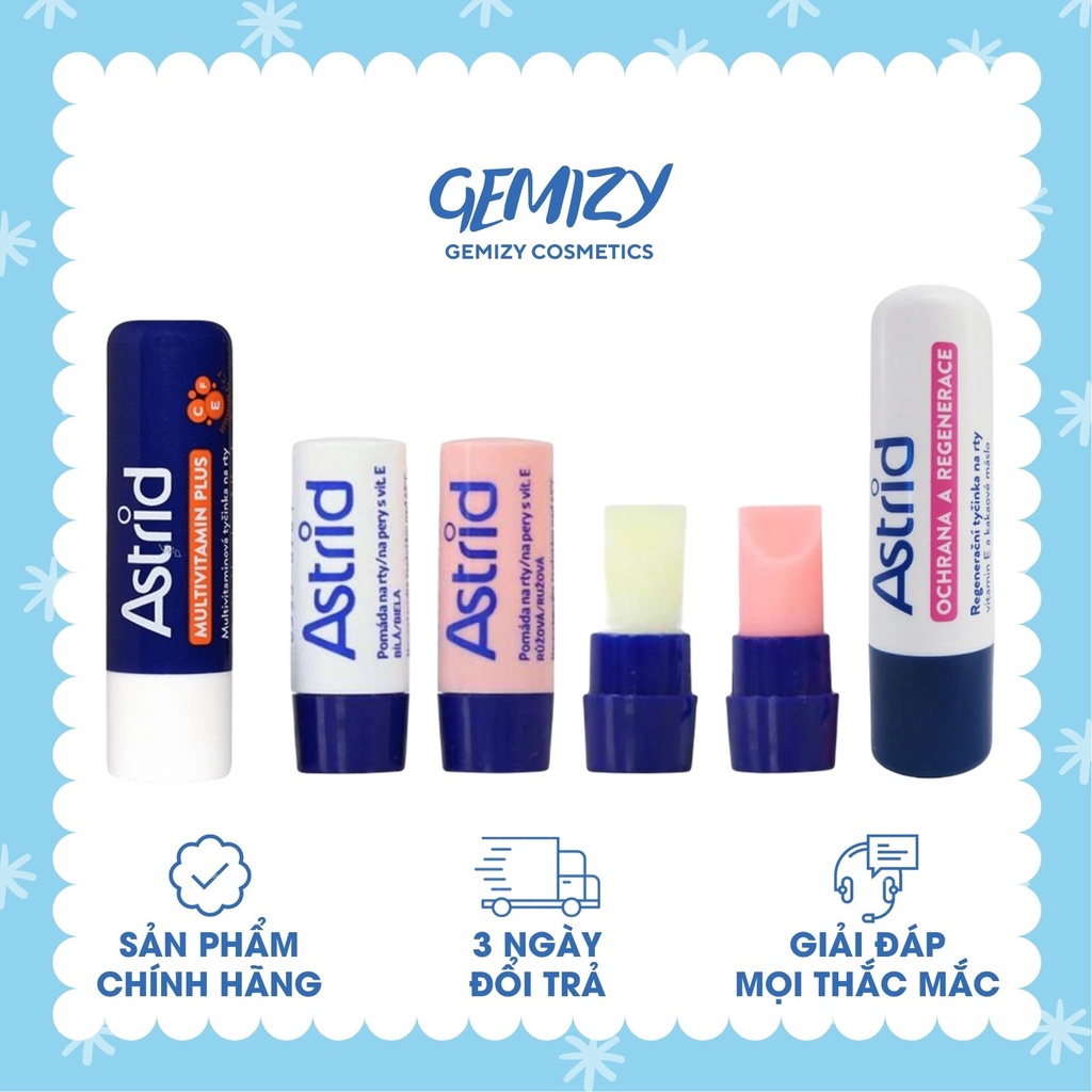 Son dưỡng môi mỡ hươu Astrid Multivitamin 4.8g tẩy da chết, tái tạo môi mềm, ẩm - Sarah Beaute