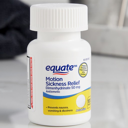 Equate Motion Sickness 50 mg 100 viên ,Giảm nhanh say tàu xe.