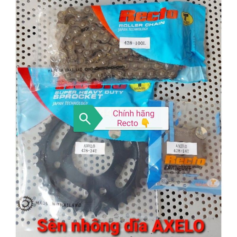 nhông sên dĩa Axelo Recto 👉 14/43T chính hãng