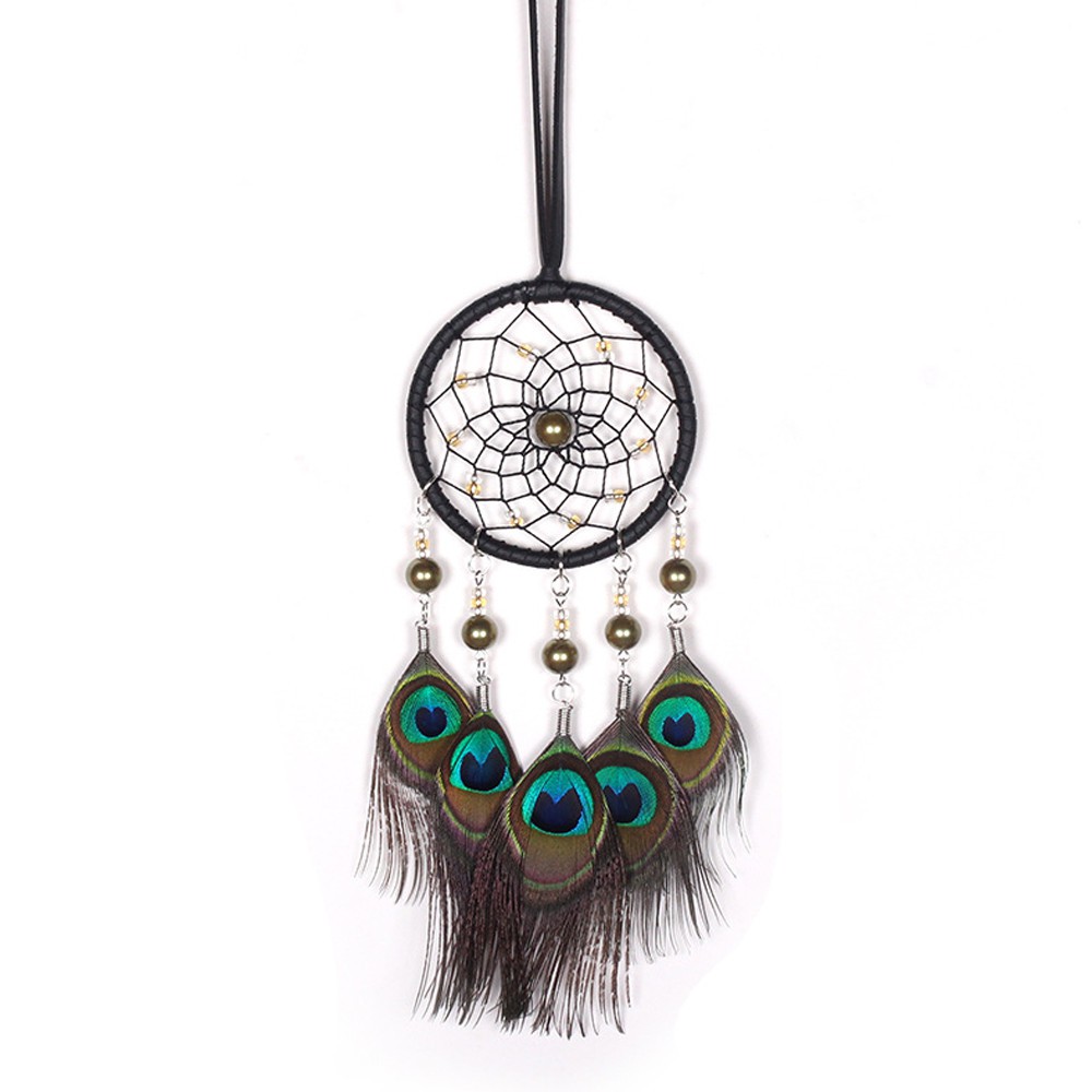 Lưới giấc mơ Dreamcatcher đính lông thủ công