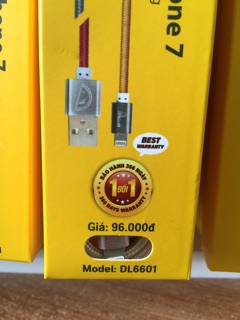 Cáp sạc iPhone 5-6-7 siêu bền BH 12 tháng