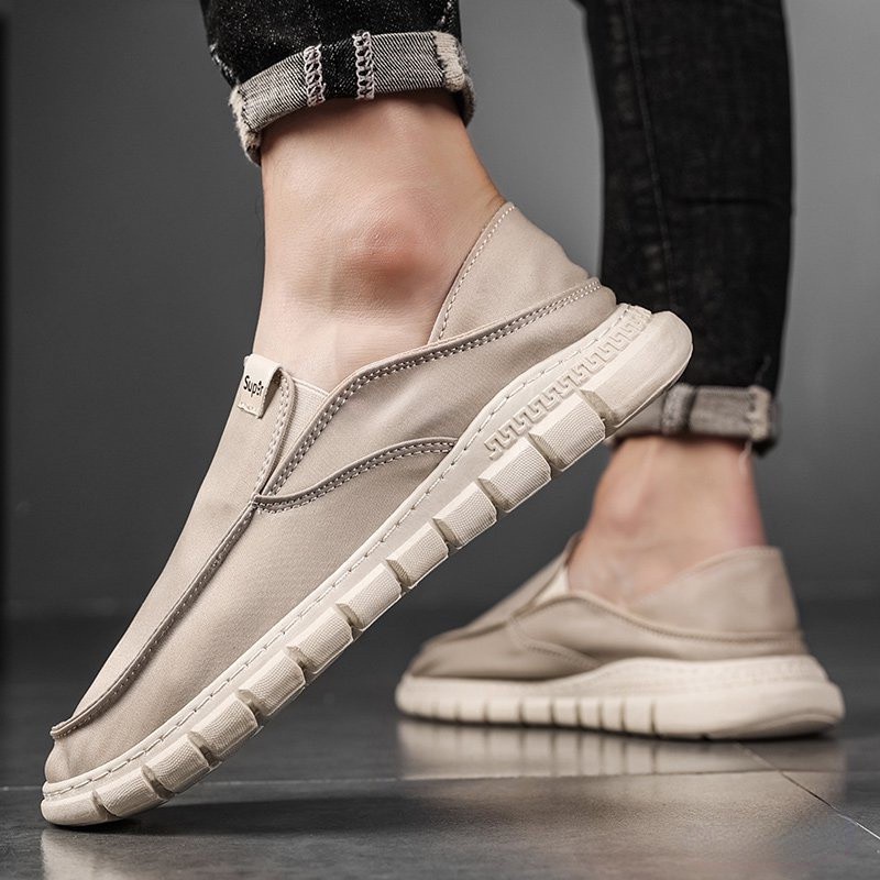【Hàng Có Sẵn】 Flash Giày Lười Canvas Nhẹ Cho Nam Ngày Hè Ngoài Trời39-44 GLZh