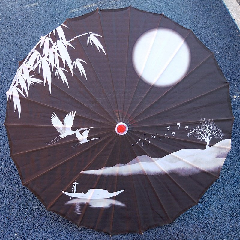 Ô giấy cổ trang hình NGUYỆT DẠ cosplay chụp ảnh in họa tiết đẹp phong cách trung hoa trang trí nhiều mẫu